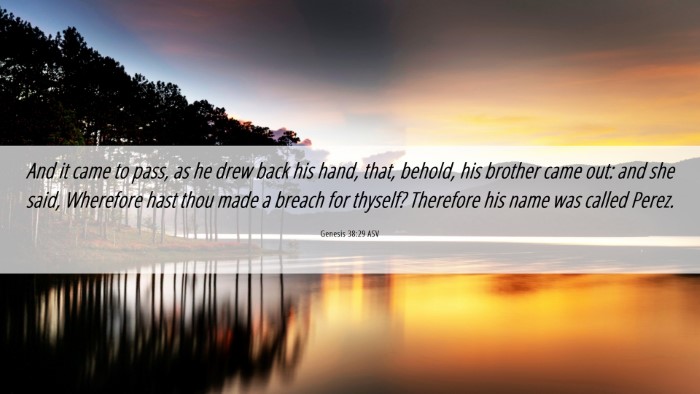 Picture 06 - Genesis 38:29 ASV Desktop Wallpaper - And it came to pass, as he drew back his hand, - Desktop Bible Verse Wallpaper