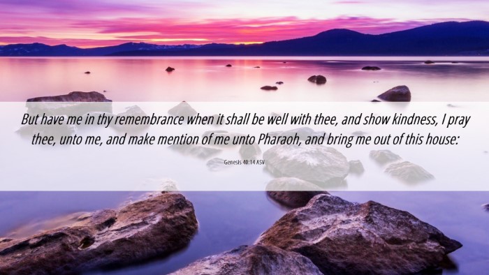 Picture 06 - Genesis 40:14 ASV Desktop Wallpaper - But have me in thy remembrance when it shall be - Desktop Bible Verse Wallpaper