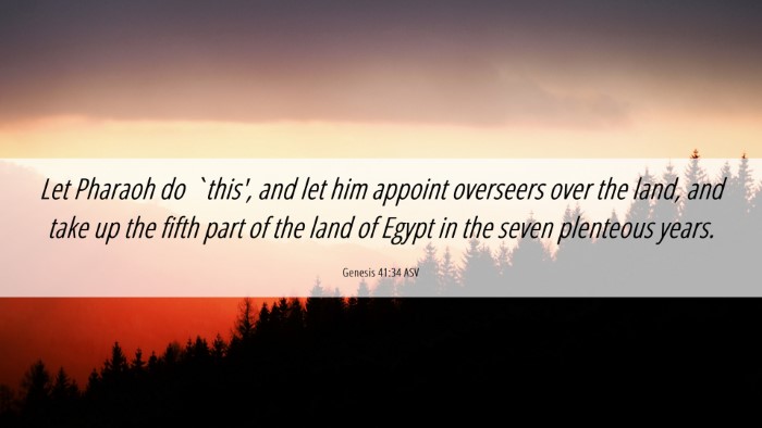 Picture 06 - Genesis 41:34 ASV Desktop Wallpaper - Let Pharaoh do `this', and let him appoint - Desktop Bible Verse Wallpaper