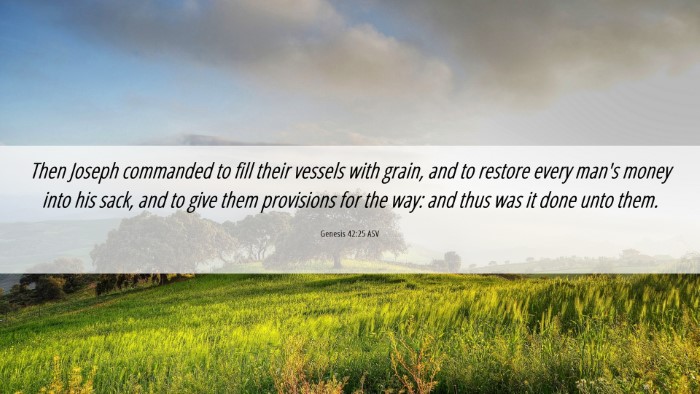 Picture 06 - Genesis 42:25 ASV Desktop Wallpaper - Then Joseph commanded to fill their vessels with - Desktop Bible Verse Wallpaper