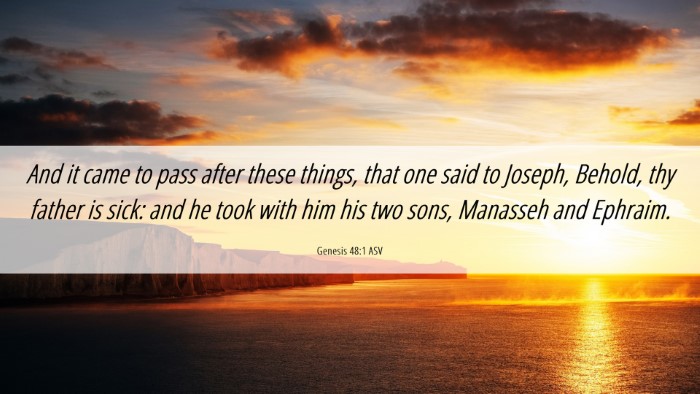 Picture 06 - Genesis 48:1 ASV Desktop Wallpaper - And it came to pass after these things, that one - Desktop Bible Verse Wallpaper