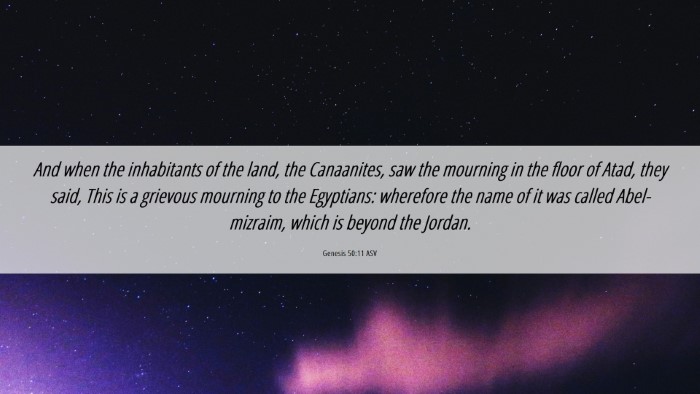 Picture 06 - Genesis 50:11 ASV Desktop Wallpaper - And when the inhabitants of the land, the - Desktop Bible Verse Wallpaper
