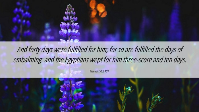 Picture 06 - Genesis 50:3 ASV Desktop Wallpaper - And forty days were fulfilled for him; for so are - Desktop Bible Verse Wallpaper