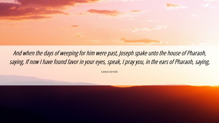 Picture 06 - Genesis 50:4 ASV Desktop Wallpaper - And when the days of weeping for him were past, - Desktop Bible Verse Wallpaper