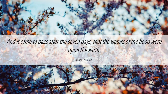 Picture 06 - Genesis 7:10 ASV Desktop Wallpaper - And it came to pass after the seven days, that - Desktop Bible Verse Wallpaper