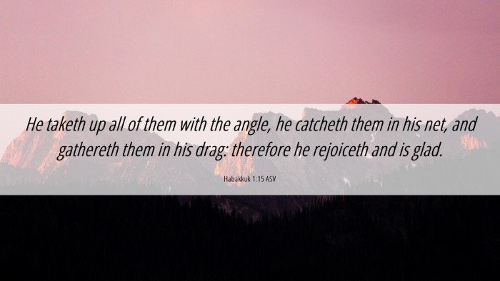 Picture 06 - Habakkuk 1:15 ASV Desktop Wallpaper - He taketh up all of them with the angle, he - Desktop Bible Verse Wallpaper