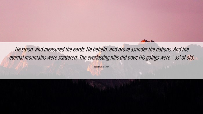 Picture 06 - Habakkuk 3:6 ASV Desktop Wallpaper - He stood, and measured the earth; He beheld, and - Desktop Bible Verse Wallpaper
