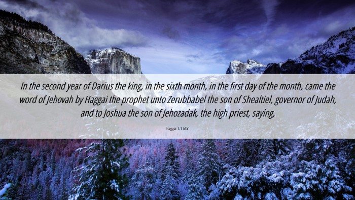 Picture 06 - Haggai 1:1 ASV Desktop Wallpaper - In the second year of Darius the king, in the - Desktop Bible Verse Wallpaper