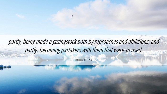 Picture 06 - Hebrews 10:33 ASV Desktop Wallpaper - partly, being made a gazingstock both by - Desktop Bible Verse Wallpaper