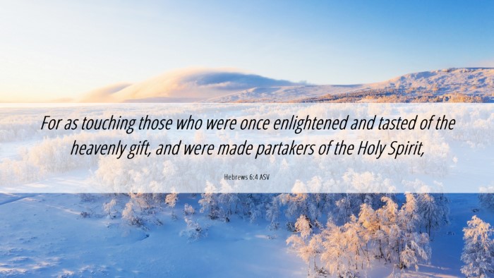 Picture 06 - Hebrews 6:4 ASV Desktop Wallpaper - For as touching those who were once enlightened - Desktop Bible Verse Wallpaper