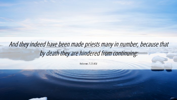 Picture 06 - Hebrews 7:23 ASV Desktop Wallpaper - And they indeed have been made priests many in - Desktop Bible Verse Wallpaper