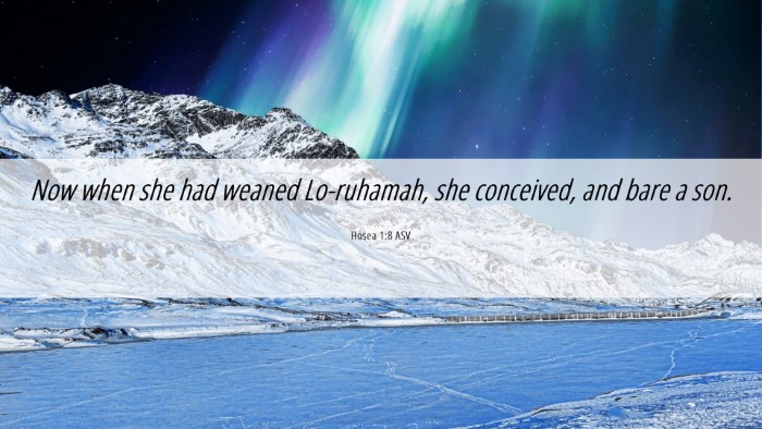 Picture 06 - Hosea 1:8 ASV Desktop Wallpaper - Now when she had weaned Lo-ruhamah, she - Desktop Bible Verse Wallpaper