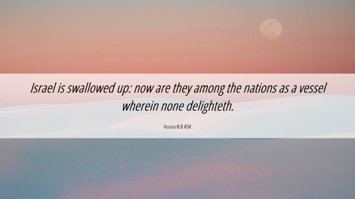 Picture 06 - Hosea 8:8 ASV Desktop Wallpaper - Israel is swallowed up: now are they among the - Desktop Bible Verse Wallpaper
