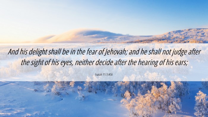 Picture 06 - Isaiah 11:3 ASV Desktop Wallpaper - And his delight shall be in the fear of Jehovah; - Desktop Bible Verse Wallpaper