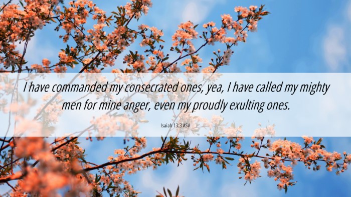Picture 06 - Isaiah 13:3 ASV Desktop Wallpaper - I have commanded my consecrated ones, yea, I have - Desktop Bible Verse Wallpaper
