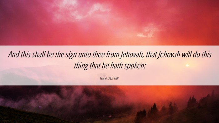 Picture 06 - Isaiah 38:7 ASV Desktop Wallpaper - And this shall be the sign unto thee from - Desktop Bible Verse Wallpaper