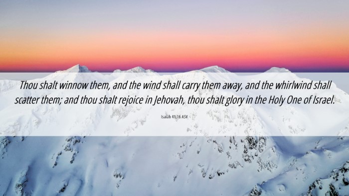 Picture 06 - Isaiah 41:16 ASV Desktop Wallpaper - Thou shalt winnow them, and the wind shall carry - Desktop Bible Verse Wallpaper