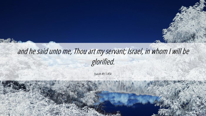 Picture 06 - Isaiah 49:3 ASV Desktop Wallpaper - and he said unto me, Thou art my servant; Israel, - Desktop Bible Verse Wallpaper