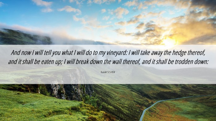 Picture 06 - Isaiah 5:5 ASV Desktop Wallpaper - And now I will tell you what I will do to my - Desktop Bible Verse Wallpaper