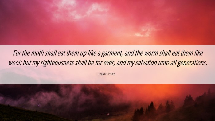 Picture 06 - Isaiah 51:8 ASV Desktop Wallpaper - For the moth shall eat them up like a garment, - Desktop Bible Verse Wallpaper
