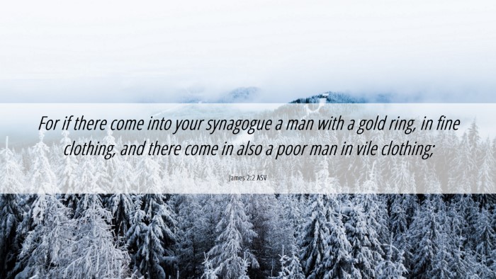 Picture 06 - James 2:2 ASV Desktop Wallpaper - For if there come into your synagogue a man with - Desktop Bible Verse Wallpaper