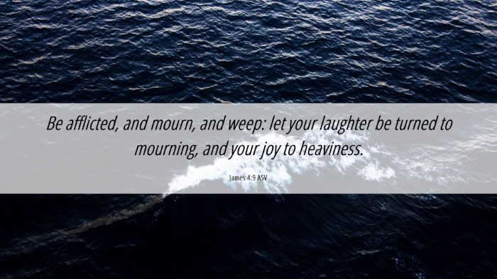 Picture 06 - James 4:9 ASV Desktop Wallpaper - Be afflicted, and mourn, and weep: let your - Desktop Bible Verse Wallpaper