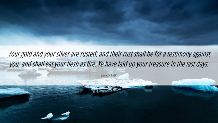 Picture 06 - James 5:3 ASV Desktop Wallpaper - Your gold and your silver are rusted; and their - Desktop Bible Verse Wallpaper