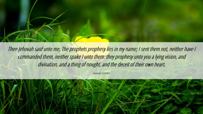 Picture 06 - Jeremiah 14:14 ASV Desktop Wallpaper - Then Jehovah said unto me, The prophets prophesy - Desktop Bible Verse Wallpaper