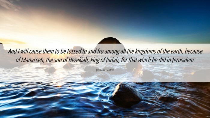 Picture 06 - Jeremiah 15:4 ASV Desktop Wallpaper - And I will cause them to be tossed to and fro - Desktop Bible Verse Wallpaper