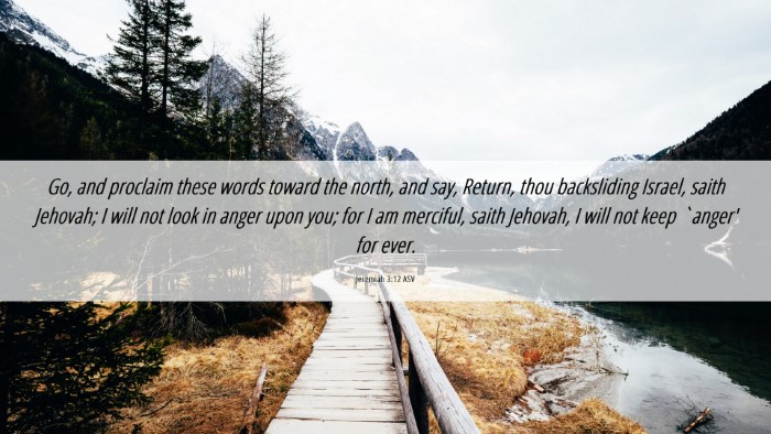 Picture 06 - Jeremiah 3:12 ASV Desktop Wallpaper - Go, and proclaim these words toward the north, - Desktop Bible Verse Wallpaper