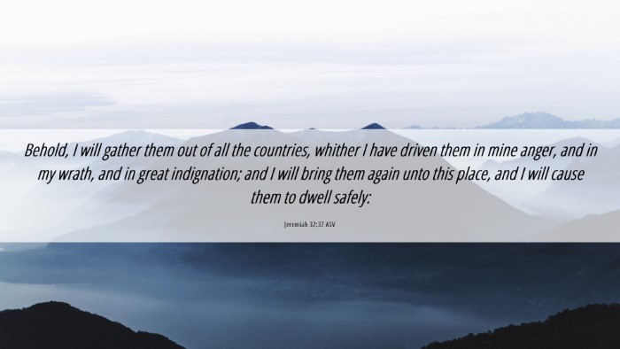 Picture 06 - Jeremiah 32:37 ASV Desktop Wallpaper - Behold, I will gather them out of all the - Desktop Bible Verse Wallpaper