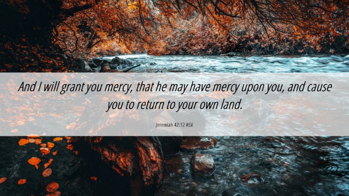 Picture 06 - Jeremiah 42:12 ASV Desktop Wallpaper - And I will grant you mercy, that he may have - Desktop Bible Verse Wallpaper