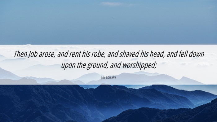 Picture 06 - Job 1:20 ASV Desktop Wallpaper - Then Job arose, and rent his robe, and shaved his - Desktop Bible Verse Wallpaper