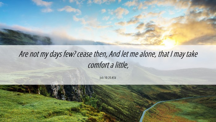 Picture 06 - Job 10:20 ASV Desktop Wallpaper - Are not my days few? cease then, And let me - Desktop Bible Verse Wallpaper