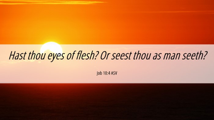 Picture 06 - Job 10:4 ASV Desktop Wallpaper - Hast thou eyes of flesh? Or seest thou as man - Desktop Bible Verse Wallpaper