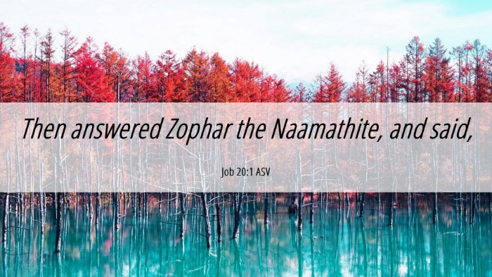 Picture 06 - Job 20:1 ASV Desktop Wallpaper - Then answered Zophar the Naamathite, and - Desktop Bible Verse Wallpaper