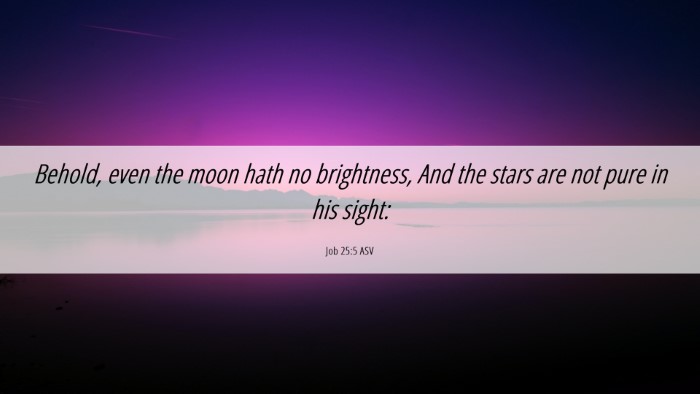 Picture 06 - Job 25:5 ASV Desktop Wallpaper - Behold, even the moon hath no brightness, And the - Desktop Bible Verse Wallpaper