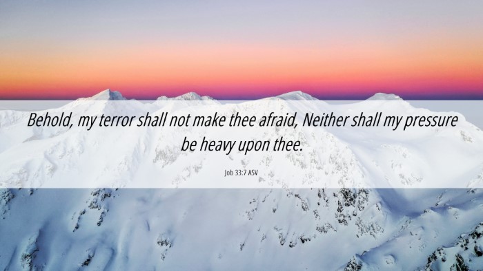 Picture 06 - Job 33:7 ASV Desktop Wallpaper - Behold, my terror shall not make thee afraid, - Desktop Bible Verse Wallpaper
