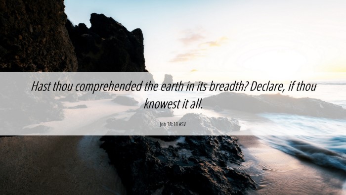 Picture 06 - Job 38:18 ASV Desktop Wallpaper - Hast thou comprehended the earth in its breadth? - Desktop Bible Verse Wallpaper