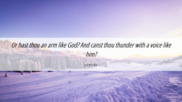 Picture 06 - Job 40:9 ASV Desktop Wallpaper - Or hast thou an arm like God? And canst thou - Desktop Bible Verse Wallpaper