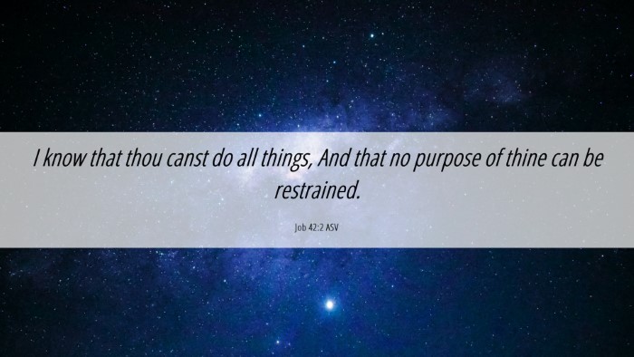 Picture 06 - Job 42:2 ASV Desktop Wallpaper - I know that thou canst do all things, And that no - Desktop Bible Verse Wallpaper