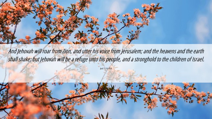 Picture 06 - Joel 3:16 ASV Desktop Wallpaper - And Jehovah will roar from Zion, and utter his - Desktop Bible Verse Wallpaper