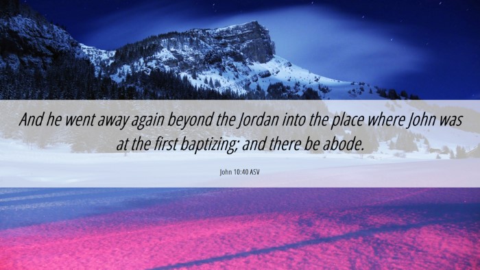 Picture 06 - John 10:40 ASV Desktop Wallpaper - And he went away again beyond the Jordan into the - Desktop Bible Verse Wallpaper