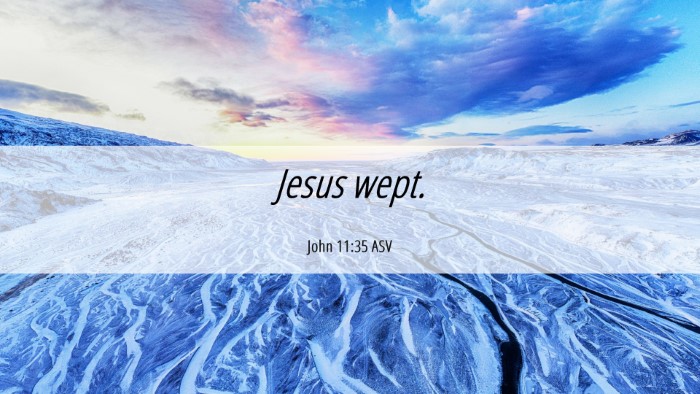 Picture 06 - John 11:35 ASV Desktop Wallpaper - Jesus - Desktop Bible Verse Wallpaper