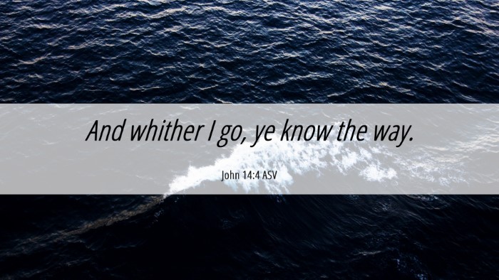 Picture 06 - John 14:4 ASV Desktop Wallpaper - And whither I go, ye know the - Desktop Bible Verse Wallpaper
