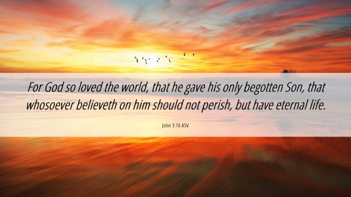 Picture 06 - John 3:16 ASV Desktop Wallpaper - For God so loved the world, that he gave his only - Desktop Bible Verse Wallpaper