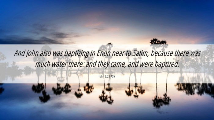 Picture 06 - John 3:23 ASV Desktop Wallpaper - And John also was baptizing in Enon near to - Desktop Bible Verse Wallpaper