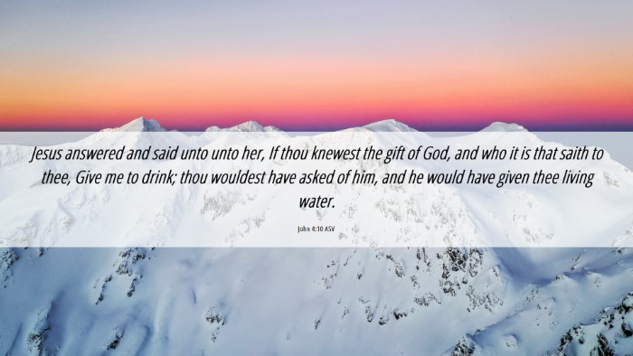 Picture 06 - John 4:10 ASV Desktop Wallpaper - Jesus answered and said unto unto her, If thou - Desktop Bible Verse Wallpaper