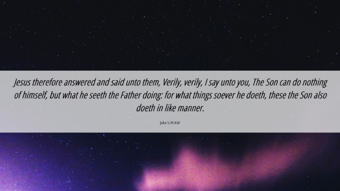 Picture 06 - John 5:19 ASV Desktop Wallpaper - Jesus therefore answered and said unto them, - Desktop Bible Verse Wallpaper