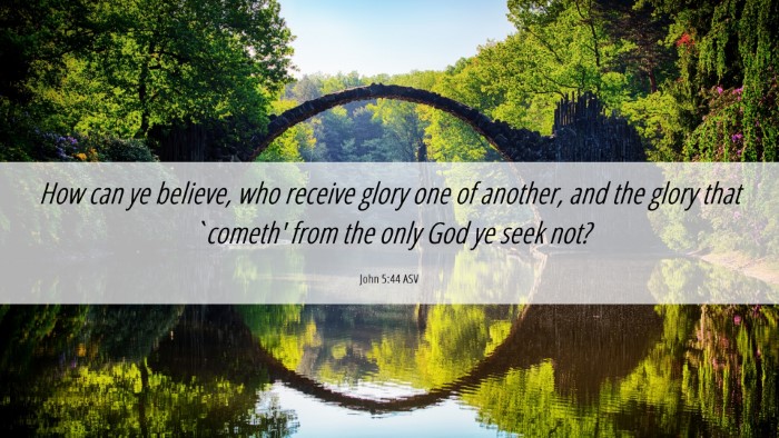 Picture 06 - John 5:44 ASV Desktop Wallpaper - How can ye believe, who receive glory one of - Desktop Bible Verse Wallpaper